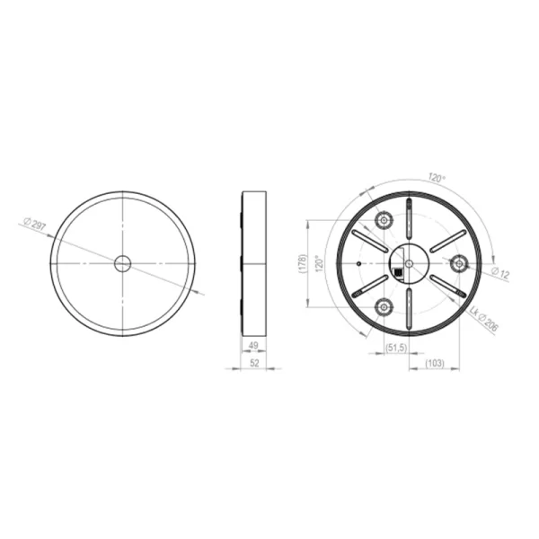 LED Ceiling Light RGBW Tree Anthracite - Image 2